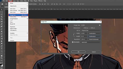 How to rescale image in photoshop