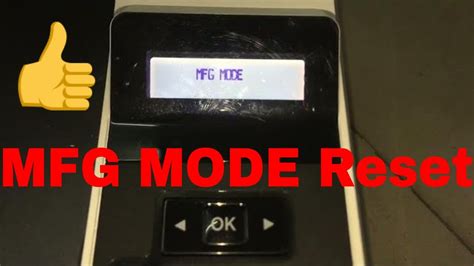 How to reset MFG MODE HP LaserJet Pro M404dn M405 series