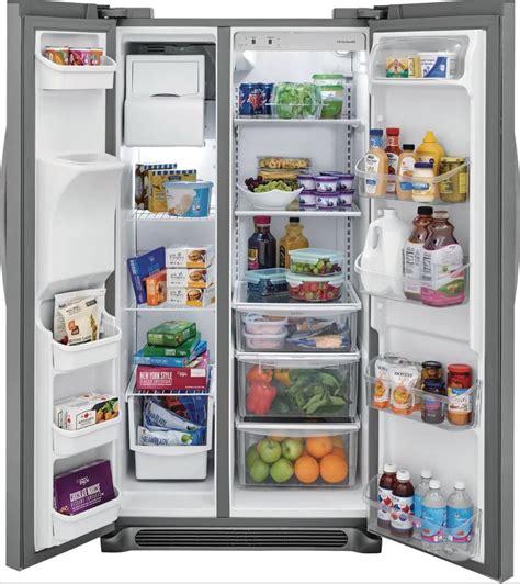 Adjusting or setting temperature on Frigidaire Gallery side—by-side refrigerator. 