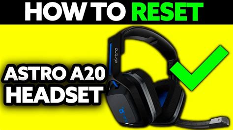 If you're having trouble with your Astro A20 headset, there are a few things you can try to reset it. First, make sure the batteries are charged and installed correctly. If that doesn't work, try resetting the base station by unplugging it from the power source for 30 seconds and then plugging it back in.. 