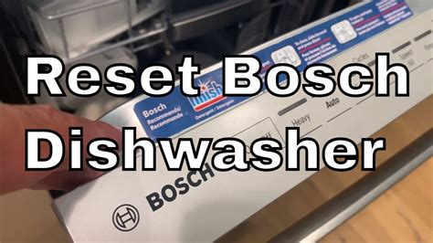 How to reset bosch dishwasher - appliancesforhome.top