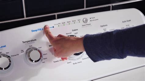 How to reset ge deep fill washer. The GE GTW485ASJWS offers a range of wash cycles and settings to accommodate different fabric types and levels of dirtiness. These settings can be adjusted according to the user's preferences and needs. The machine also features a deep fill option, which ensures that water fully covers the clothes in the drum for a thorough clean. 