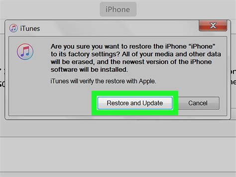How to reset iphone in computer