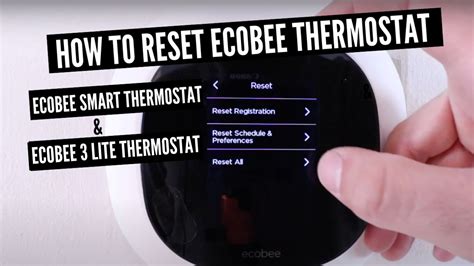 To reboot your Ecobee 3 thermostat, first make s