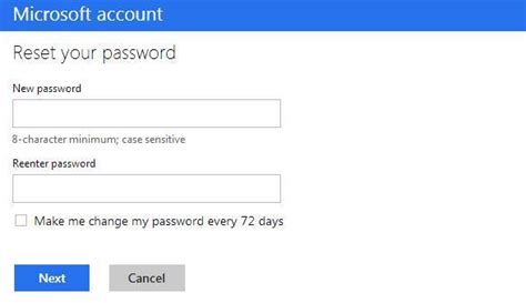 How to reset my password in outlook