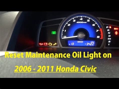 How to reset oil life on 2009 honda civic. Step 1 2006-2011 Honda Civic Oil Change (1.8L) Place a jack at the jacking point at the front passenger side on the pinch weld, the thicker metal part just behind the front wheel. Use the jack to lift the passenger side of the car until you have enough room to work under the car comfortably. Alternatively, you may drive the front of the car ... 