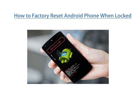 How to reset phone that is locked