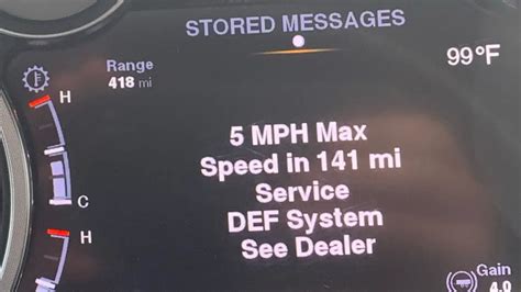 How to reset ram def countdown. 2013. Engine. Cummins 6.7. Yesterday I was driving and as I slowed to make a turn, I heard a chime then the "Service DEF System - See Dealer" message came up on the display. I reached my destination in less than a mile and the message stored in the EVIC. I turned the truck off then restarted it, the message came right back. 