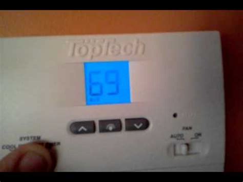 How to reset toptech thermostat. change your air filter and reset the reminder by holding down the second button from the top left side of the thermostat for 3 seconds. Understanding Thermostat Staging Your thermostat will control two stages of heating. The thermostat will try to maintain your comfort setting using the first stage for energy efficiency. The second stage of heating 