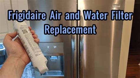 How to Replace the Water Filter in a Frigidaire Refrigerator. Reset the water filter by following these steps: Step 1: Push the end/face of the water filter inwards to unlock it. Step 2: Push it in a little bit, then pull it out from its compartment. Step 3: Get the new water filter. Push it into the water filter compartment until it clicks.. 