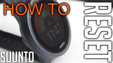 How to reset your Suunto watch?