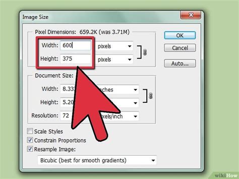 How to resize picture in cm