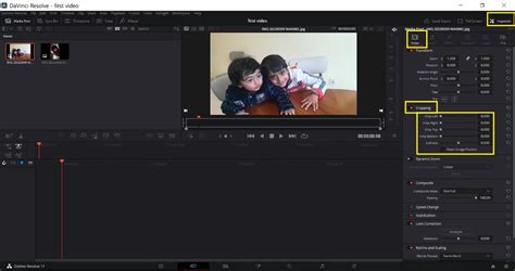 How to resize video in davinci resolve
