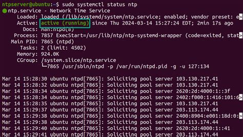 How to restart ntp service in ubuntu