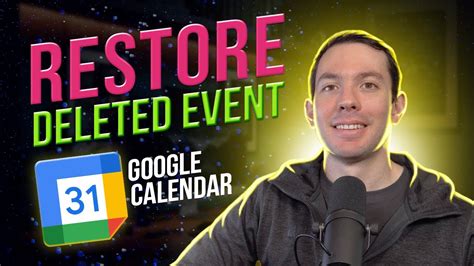 How to restore a deleted event Google Calendar YouTube