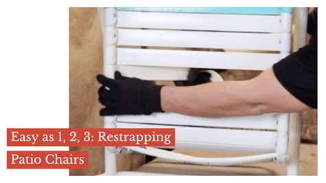 How to restrap patio chairs.  It is possible to replace the cloth straps with mo...