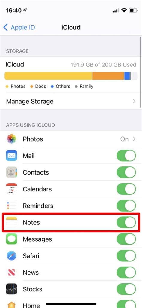 How to retrieve notes in icloud