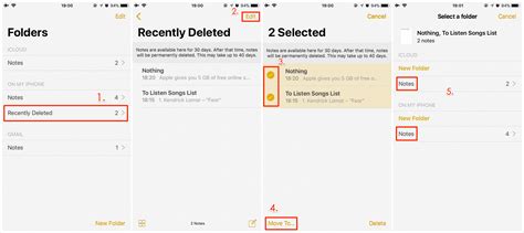 How to retrieve notes in iphone