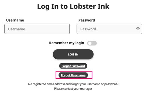 How to retrieve your username Lobster Ink Workspaces