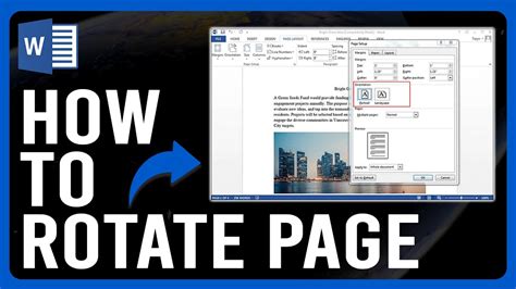 How to rotate a word document 180 degrees