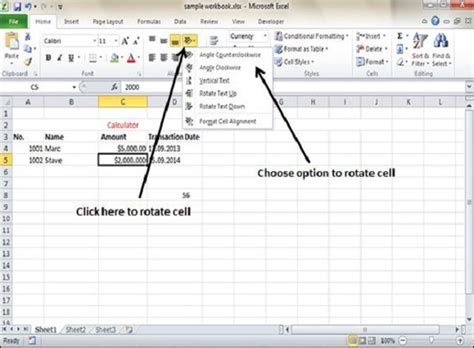 How to rotate an image based on a cell value in Excel?