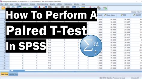 How to run a Paired Samples T Test in SPSS - YouTube