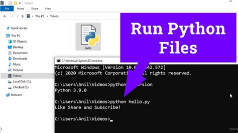 How to run a python file. Aug 2, 2012 · The reason it isn't working is because you have UseShellExecute = false.. If you don't use the shell, you will have to supply the complete path to the python executable as FileName, and build the Arguments string to supply both your script and the file you want to read. 
