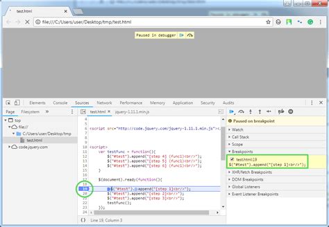 How to run debugger in chrome.  Enter 1 in the Number 2box.  Finding a series of actions t...
