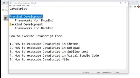 How to run javascript in notepad++