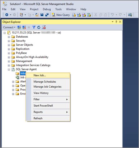 How to run job in sql server