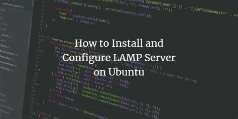 How to run lamp server in ubuntu