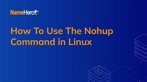 How to run nohup command in linux