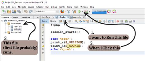 How to run php file in netbeans