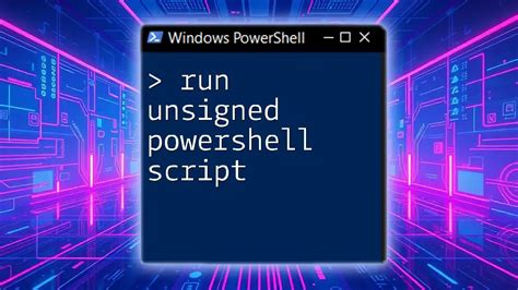 How to run script in powershell.  Enable running unsigned scripts by enteri...
