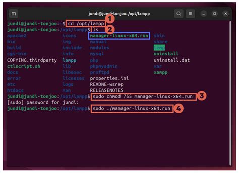How to run xampp server in ubuntu