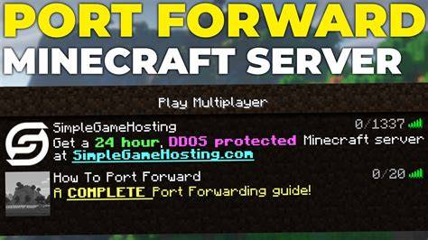 How to safely port forward minecraft server.  Advanced player protection and direct Lear...