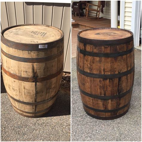 How to sand down a whiskey barrel. .  ...
