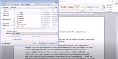 How to save a document as a template in Microsoft Word Simul Docs