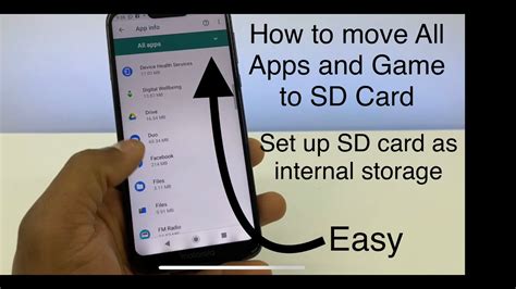How to save app in memory card