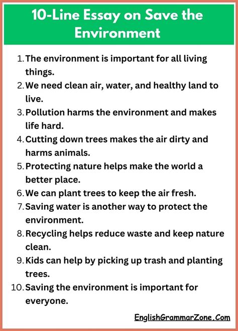 How to save environment essay in english