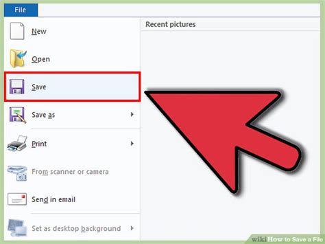 How to save file in computer