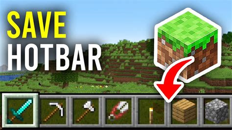 How to save hotbar in minecraft