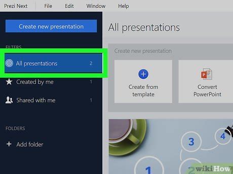 How to save in prezi