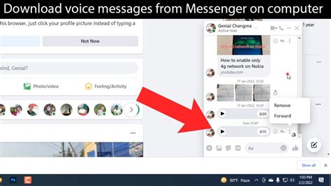How to save messages in messenger