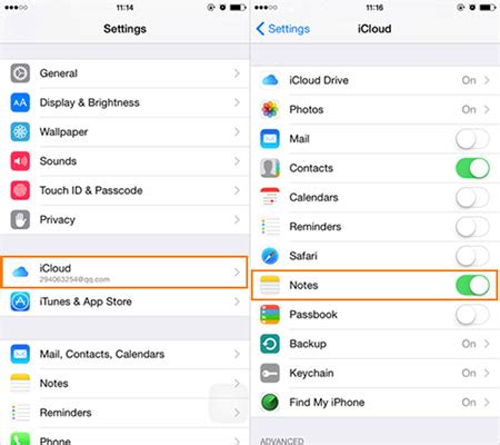 How to save notes in icloud