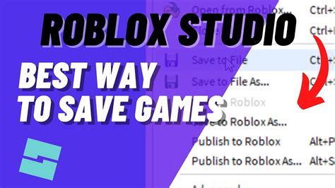 How to save roblox studio games YouTube