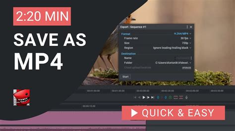 How to save video in lightworks
