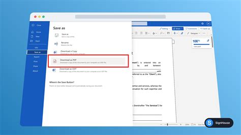 How to save word file in pdf