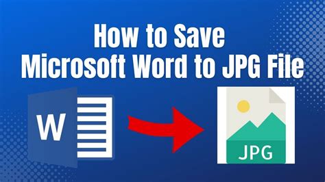 How to save word in jpeg