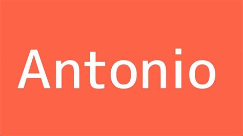 How to say Anthony in Spanish YouTube
